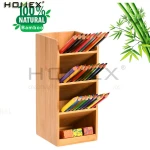Multi-Functional Pen Organizer for Desk, Desktop Stationary Storage Caddy Rack Holder/Homex_FSC/BSCI Factory