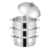 Multipurpose Home Appliance Stainless Steel Bun Steamer/Lager Capacity Industrial Cooking Pots 4 layer Food Steamer Pot