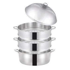 Multipurpose Home Appliance Stainless Steel Bun Steamer/Lager Capacity Industrial Cooking Pots 4 layer Food Steamer Pot
