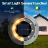 New 8 Pack Waterproof Outdoor Garden Landscape Lighting 8 LED Solar Ground Lights For Yard Deck Lawn