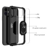 New Acrylic Phone Case with Built-in 360 Rotatable CD Pattern Ring Kickstand Fit Magnetic Car Mount for iPhone 11/ 11 pro