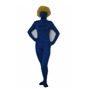 New arrival blue zentai unisex full body lycra blue zentai suit for adult