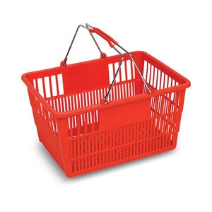 New Arrival Hot Sell Supermarket Plastic Shopping Basket