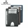 New Card Holder Carbon Fiber  Anti-theft Brush RFID Mens Card Sets Blocking Wallet