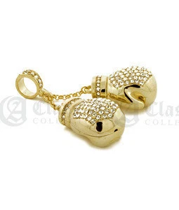 New design mens ring for 14k gold plated Iced XL Boxing Gloves