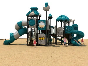 New design used school children Plastic Slide outdoor playground for sale