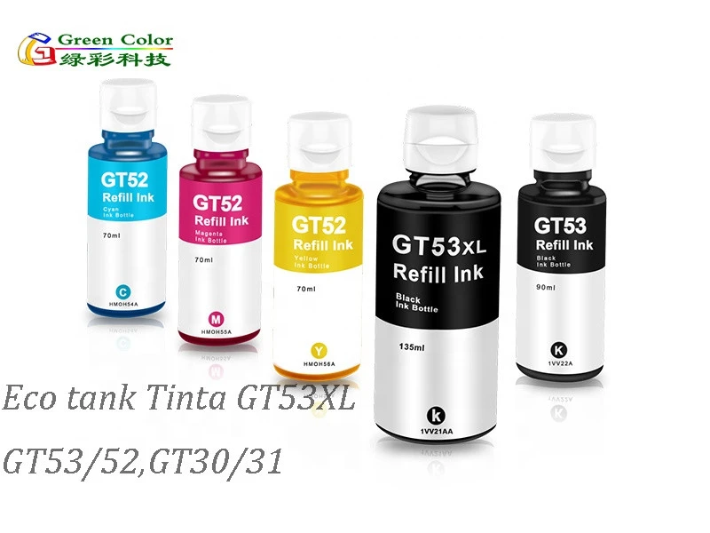 New Eco tank Tinta GT51XL dye ink GT53XL refill ink GT53GT52 GT30GT31 suit for Ink tank310/410,318/319,418/419,5810/5820