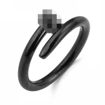 New Fashion  Trendy Joyeria Acero Inoxidable Gold Jewelry   Women Nail Rings