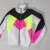 Import New Neon Color Block  Windbreaker Hooded Jackets Men Oversize Hip Hop/Factory wholesale men hooded anorak Jacket from Pakistan
