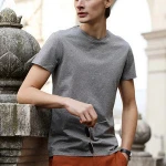 New Style Short Sleeve Cotton Crew Neck Mens Custom Mens T Shirt