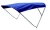 Import New waterproof oxford fabric Bimini 2arms/ 3bow Top Boat Cover with Storage Bag Blue/white from China