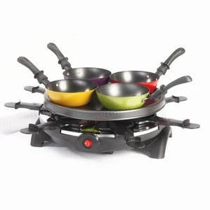 Nice Design 880W 6 Persons 2 in 1 Raclette Grill