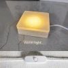 Nightlight diffuser board Round solid wood luminous base white warm gradient remote control LED desktop decoration