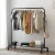 Import Nordic wrought iron indoor stainless steel garment clothes storage hangers standing rack display for clothes from China