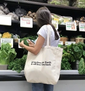 ODM Famous eco reusable organic custom natural cotton tote bag for women shopping