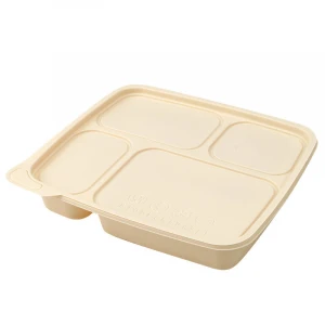 OEM 15%off 3 5 compartment eco friendly biodegradable disposable cornstarch corn starch takeaway bento lunch box food container