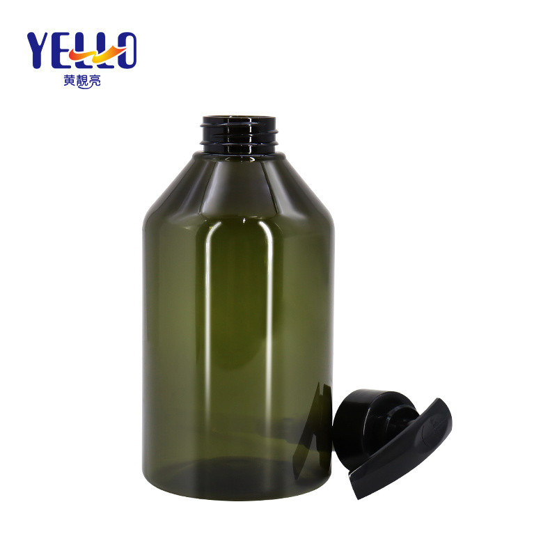 OEM 500ml Dark Green Cosmetic Shampoo Lotion Plastic Bottle