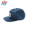OEM custom blue unisex  5 panel 100% nylon hat unstructured snapback cap with flat brim blii dad hat