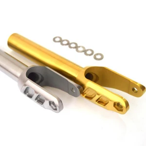 OEM customized CNC titanium suspension scooter forks pro scooter camping handle parts