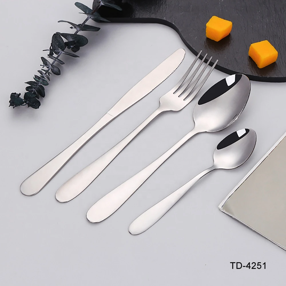 OEM Cutlery Set Economical Simple Style Stainless Steel Flatware Cutlery Set