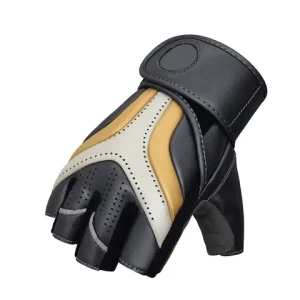 OEM ODM Unisex Half-Finger Leather Wrist Support Gloves Custom Logo Fitness Training Gloves Gym Workout Synthetic Leather