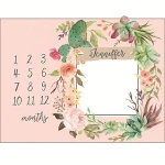 OEM soft photography backdrop birthday flannel monthly milestone baby blanket for newborn