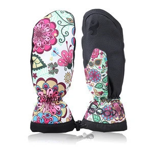 OEM/ODM custom-made Wholesale custom winter outdoor sports warm waterproof windproof durable anti-slip lined ski gloves
