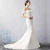 Import Off shoulder ruffles bodycon mermaid trumpet satin wedding dress bridal gown from China