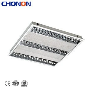 Office Cross Blade Double Parabolic Reflector Fluorescent Grille Lamp