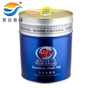open on top 18L color printed round tinplate can paint tin