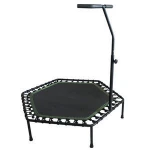 outdoor professional floor mats board handrail hexagon trampoline