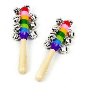 OXGIFT Wholesale Factory Price Amazon Rainbow Wooden baby rattle toys