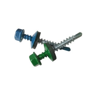 Paint head hex washer head self drilling roofing screw