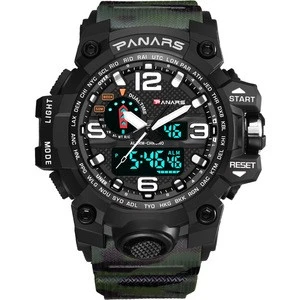 PANARS Wholesale Brand Waterproof Camouflage Green Sport Men Reloj Digital hombre Watch Military
