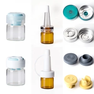 Penicillin Powder Bottles Glass Essence Reagent Ampoule Bottle with Easy to Pull Childproof Cap New Style 3ml 5ml 10ml Round Cap