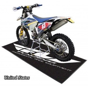 personalized pit mats with motorcycle brand logo