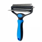 Pet Product Grooming Tool Pet Deshedding Tool Double Sided Blades Dematting Tool