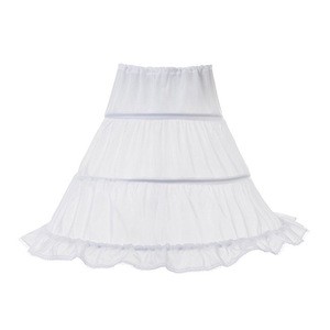 Petticoat Half Slip 3 Hoop Flower Girl Crinoline White Black One Size Children Petticoat