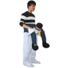 Piggy back halloween costume ride on shoulder Christmas party snowman mascot costume