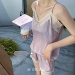 pijamas women sleepwear lingerie new fashion  bodysuit jumpsuit lace satin silk sleepwear lingerie underwear pijama mujer