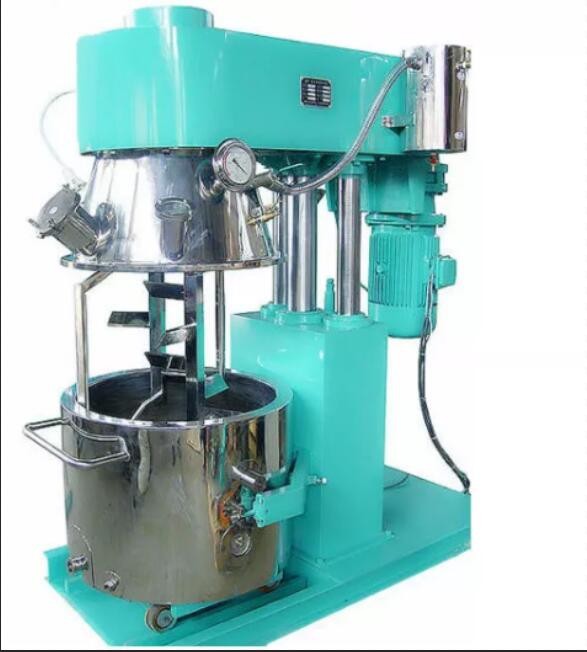 Planetary power mixer for high viscosity industrial making process