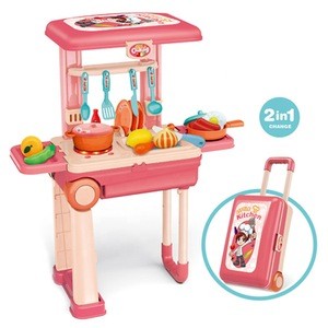 Plastic Kitchen Toys Pretend Play Set Simulation Children Kitchen Set Toy With Sound For Girls