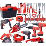 Plastic pretend play house boy game 31pcs/62pcs electric drill screwdriver repair tool box kit tool set toy for kid