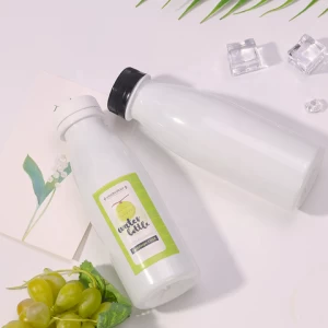 Plastic Soda Juice Milk Bottles 350ML 500ML Round Plastic Pet Transparent Juice Bottle