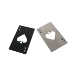 Playing cards shaped cheap cast iron bar metal multifunction beer bottle openers