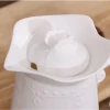 Porcelain embossed teapot ceramic big water jug 1.4L kettle for restaurant