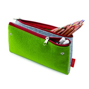 Portable Felt Pencil Case Students Pen Stationery Pouch Bag with Zipper