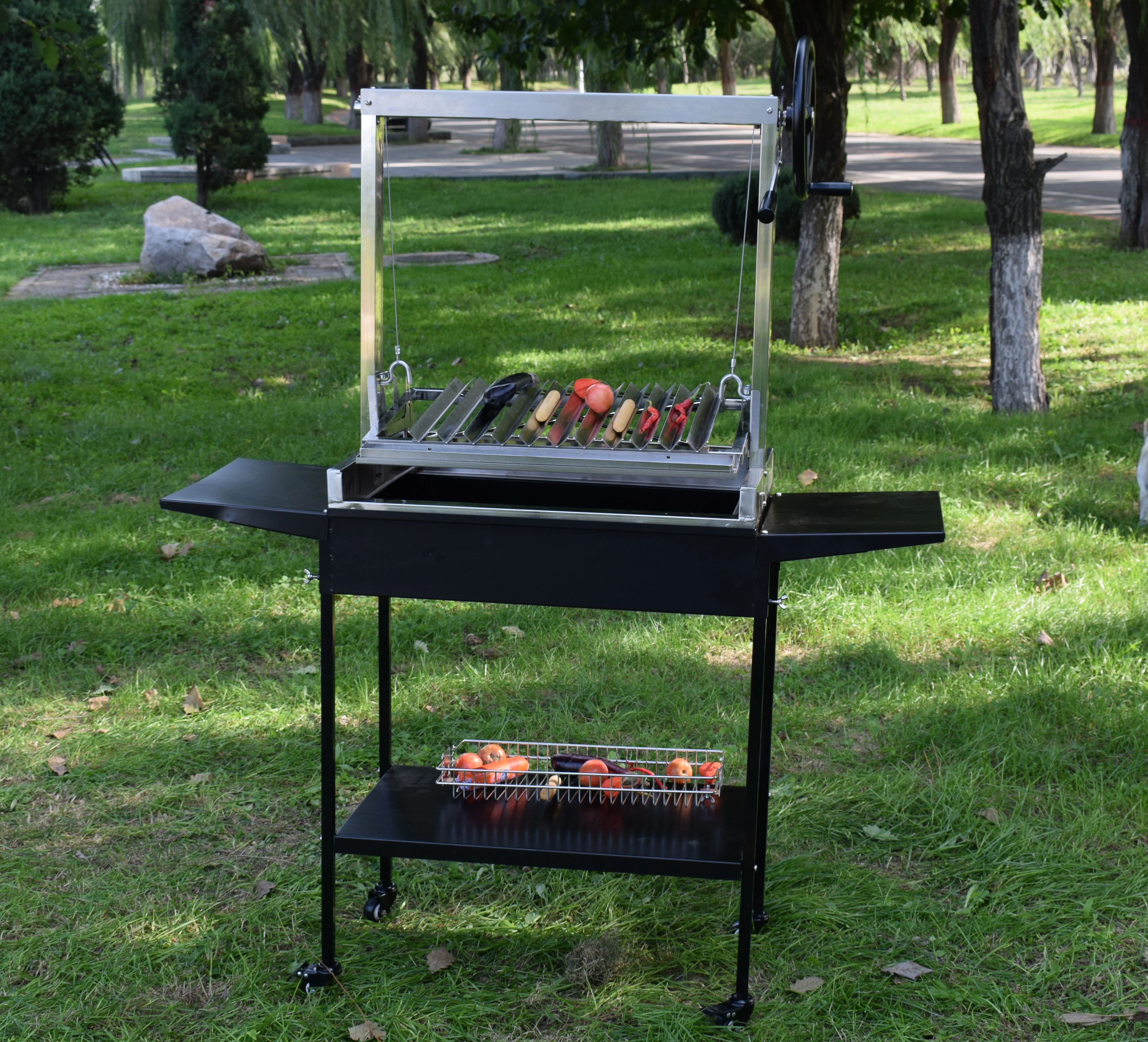 Portable stainless Steel Built in Pits BBQ  santa maria argentine style BBQ Grill