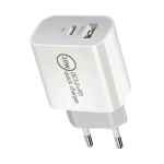 Power Supplier EU/US/UK Portable Fast Mobile Phone Charger 20W Charger Type c pd charger QC3.0 Fast Charger with cable For Phone