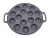 Import Preseasoned cast iron cookware  Bakeware Baking Round Pan Cake pan 15Holes  FDA, LFGB, SGS,Eurofins approved hig quality from China